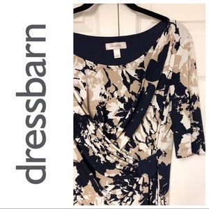 DRESSBARN CAREER FAUX WRAP DRESS